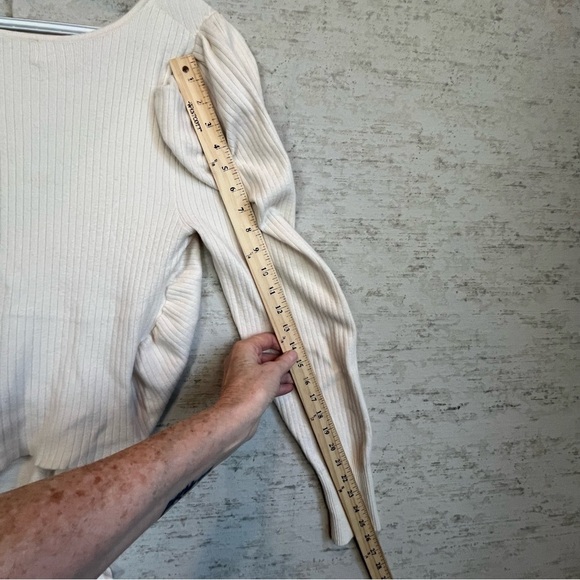 REVOLVE L'Academie Cream V-Neck Sweater - Picture 13 of 16